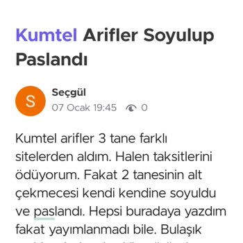 Kumtel Air Fryer Paslanma Sorunu