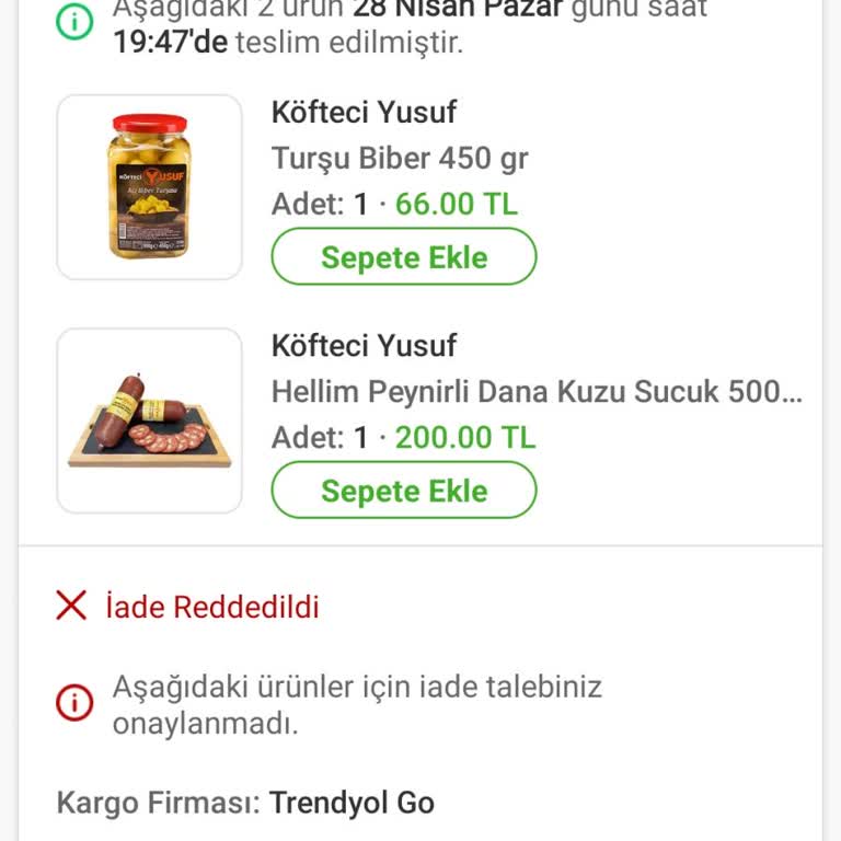 Köfteci Yusuf Ve Trendyol GO Yalancı Duruma Düşürmesi