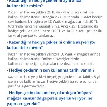 LC Waikiki Kullanılmayan Boşuna Giden Çekler