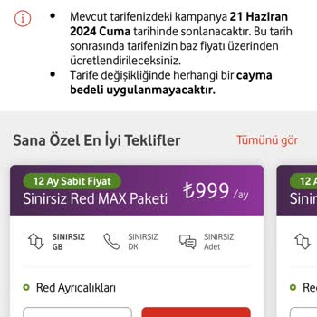 Vodafone Yüklü Zam Yapıyor