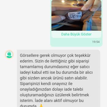 Dolap Ürün Yanlış Geldi İade Almıyor