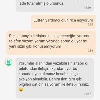 Dolap Ürün Yanlış Geldi İade Almıyor