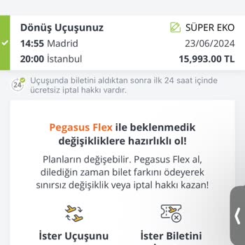 Pegasus Fahiş Bilet Fiyatları