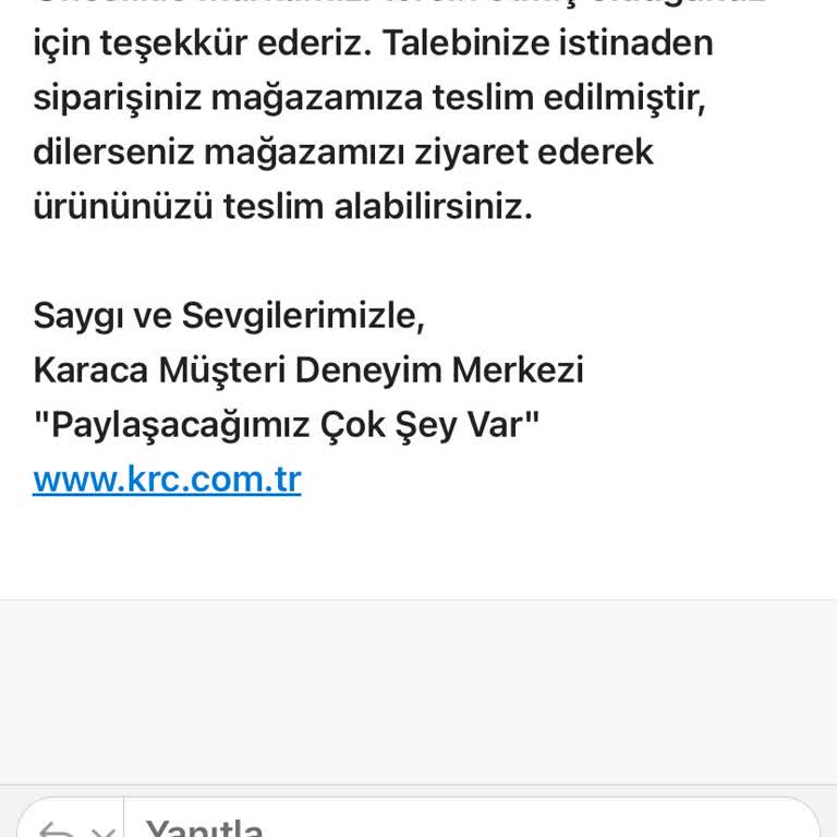 Karaca Züccaciye Karaca.com Ürün Teslim Sorunu