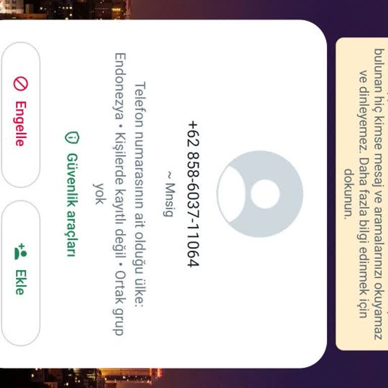 WhatsApp Endonezya Numarasıyla WhatsApp Tan Bana Merhaba Yazdılar.