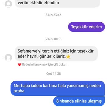 Sefamerve Paramı İade Etmedi