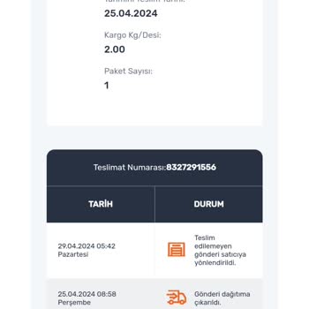 Sürat Kargo Yeşilbayır Şube Kargo Teslim Etmiyor