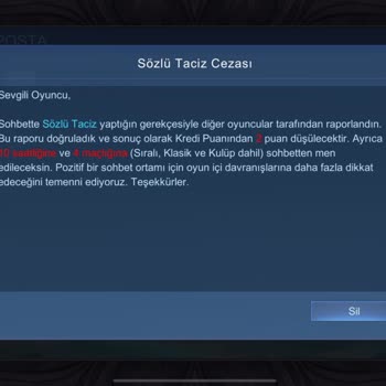 Mobile Legends Sebepsiz Yere Chat Banı