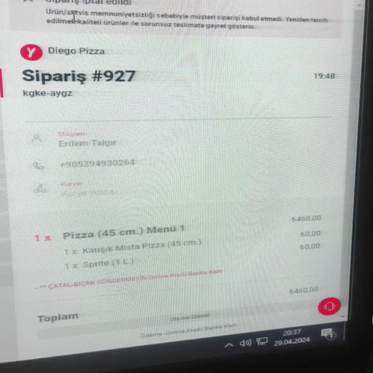 Yemeksepeti Kuryesinin Akıllara Durgunluk Veren Taktiği