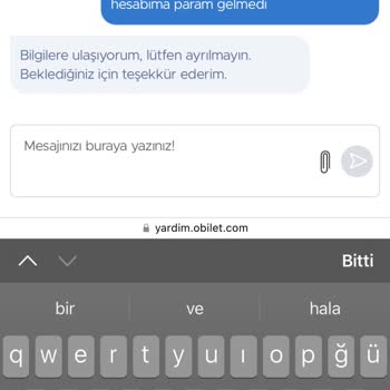 Obilet Para İademi Alamadım