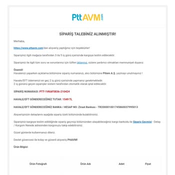PttAVM Para İadesi Olmadı