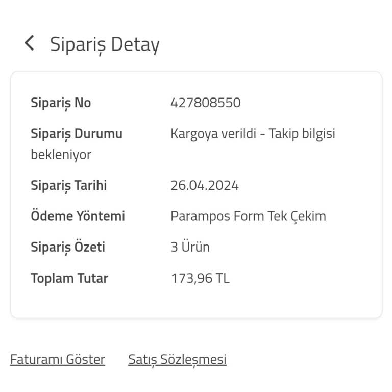 Civil Mağazacılık Siparişim Kargoya Verilmedi