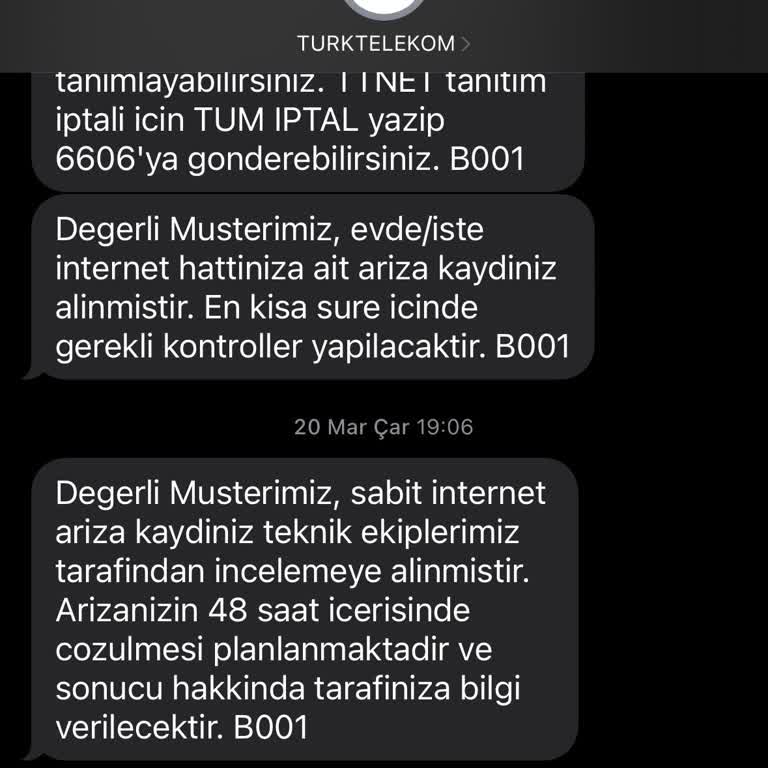 Türk Telekom 45 Gündür Hizmet Vermiyor Hatay/Dörtyol/kışlalar Mah.
