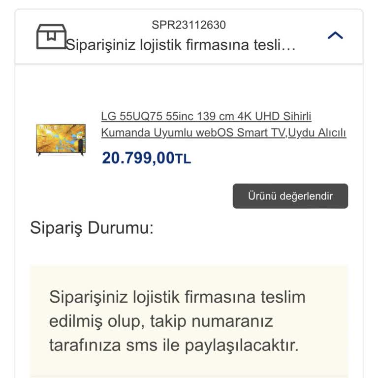 Vatan Bilgisayar Doğru Bilgi Vermiyor Ürünüm Nerede Bilmiyorum