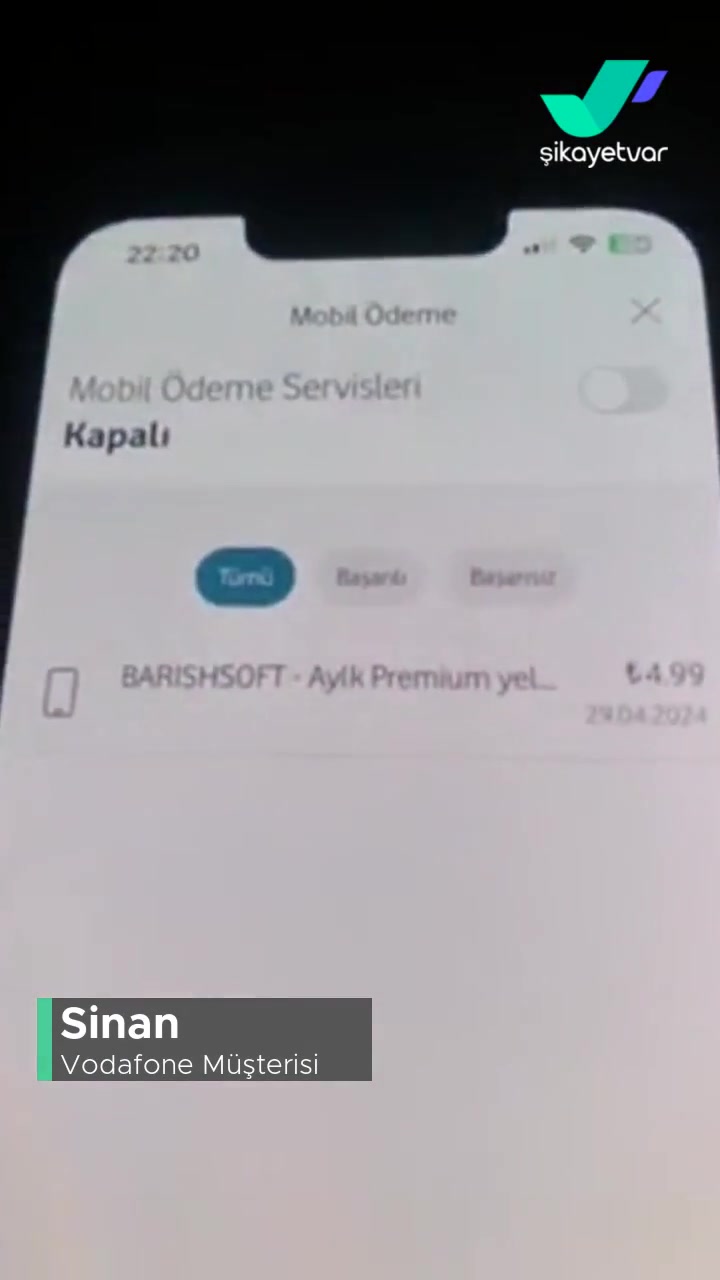 Vodafone Mobil Ödeme Servisi videonun kapak resmi