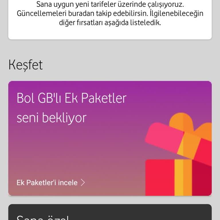 Vodafone Tarifem Bittiği Üzere Teklif Sunmadılar