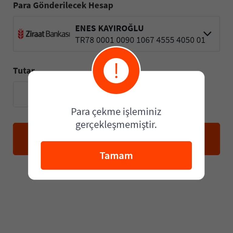 Misli Para Çekme Hatası