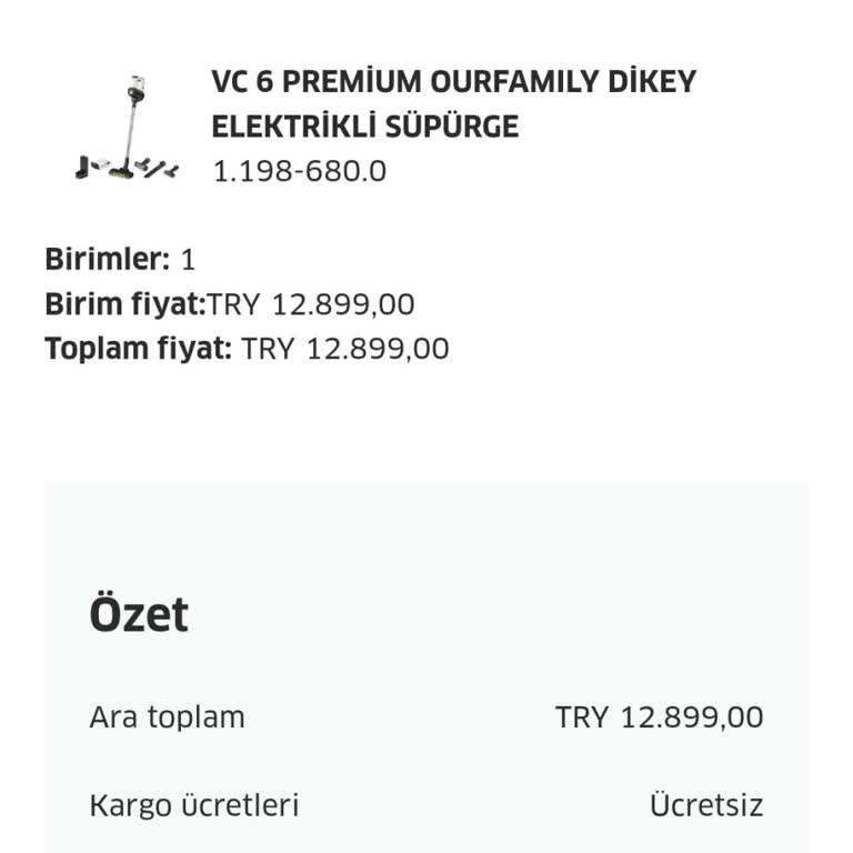 Karcher Gönderilmeyen Ürün Muhatap Bulamama