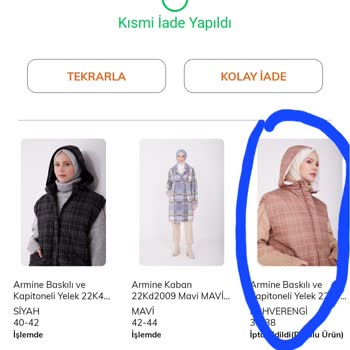 Armine, Stokta Olan Ürünü Fiyat Artışı Yaptıkları İçin Göndermediler.