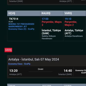 Ajet Ve THY PNR Kodları Farklı Check In Yapamıyorum