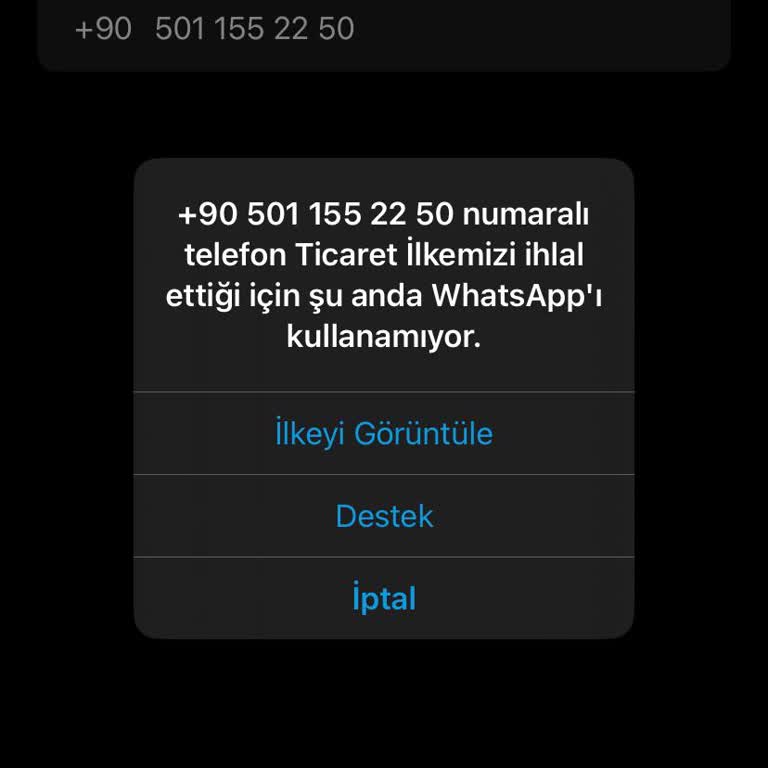 WhatsApp Business Kapandı İkaz Edilmeden