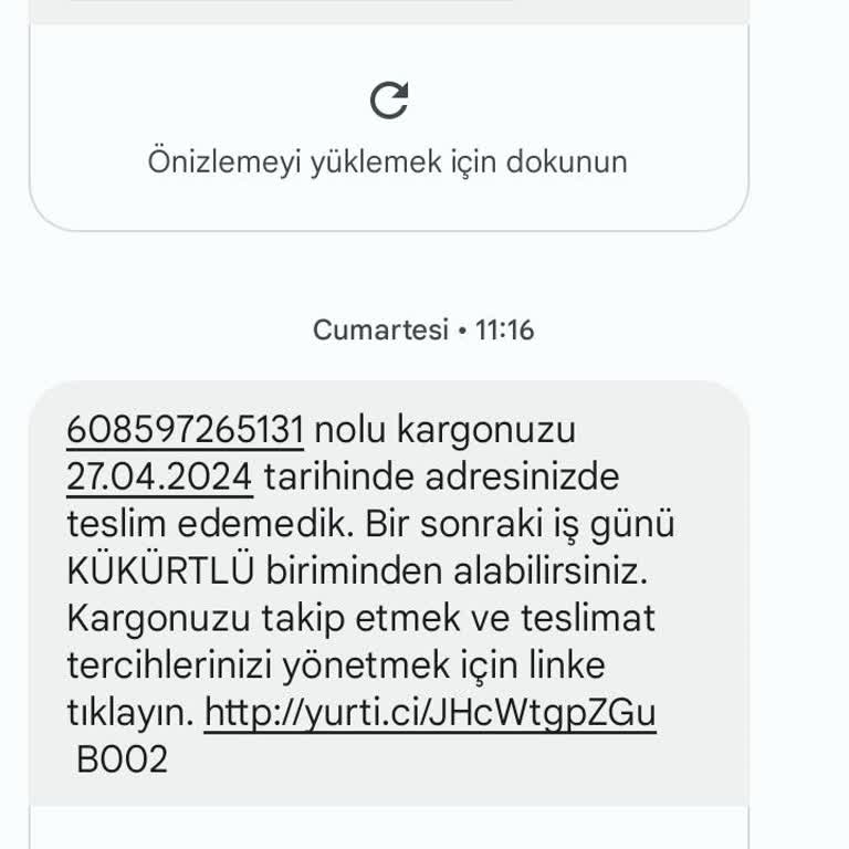 Yurtiçi Kargo Kükürtlü Şubesinden Memnun Değilim