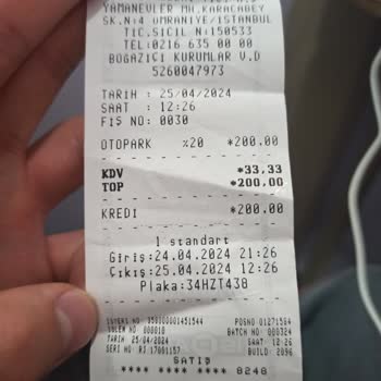 Getir Araç Otopark Ücretini Ödemiyor