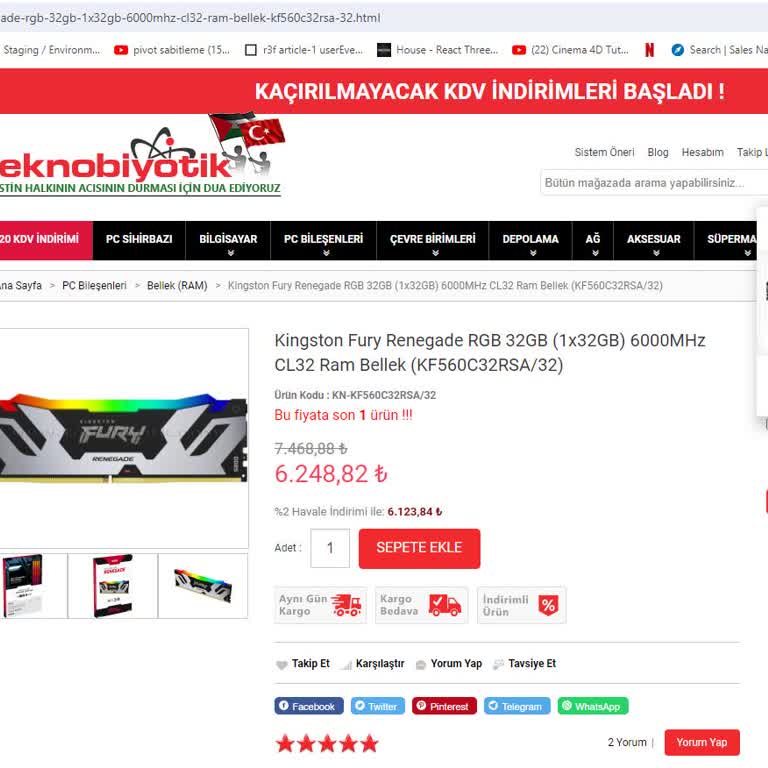 Teknobiyotik Fiyat Güncellemesi Ve İade Sorunu