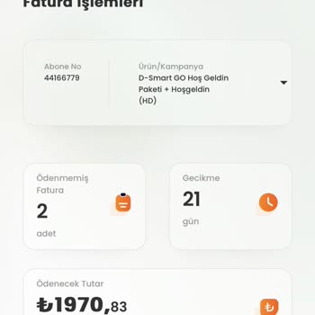 D-Smart Kullanılmayan İnternet Hizmeti Ve Fatura Mağduriyeti