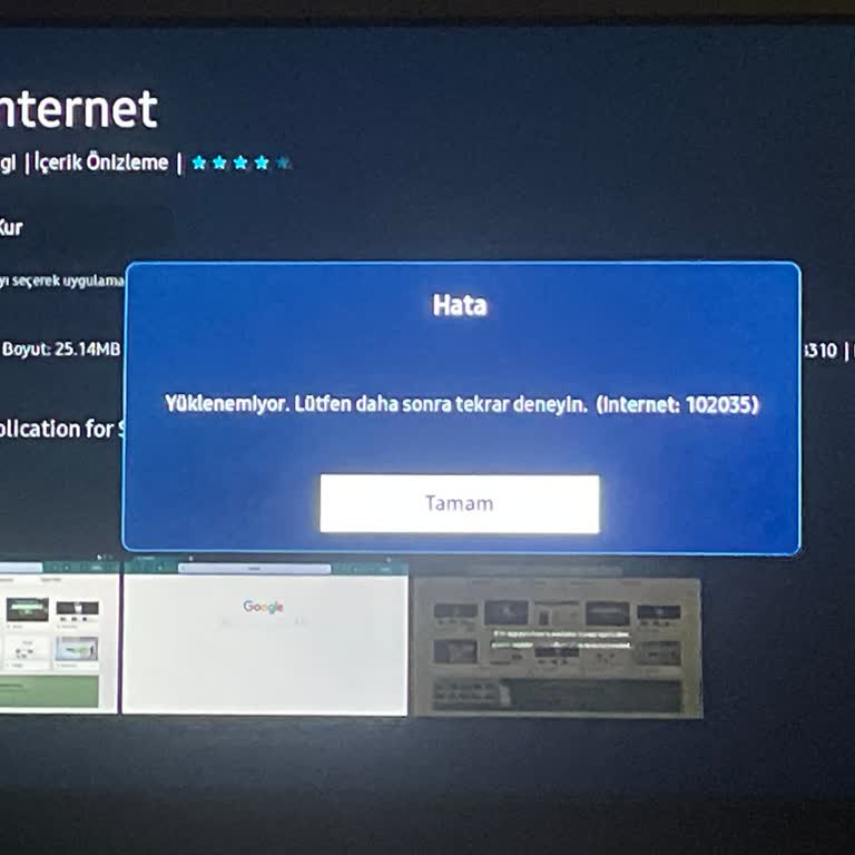Samsung TV Uygulama Yüklenemiyor Hatası!