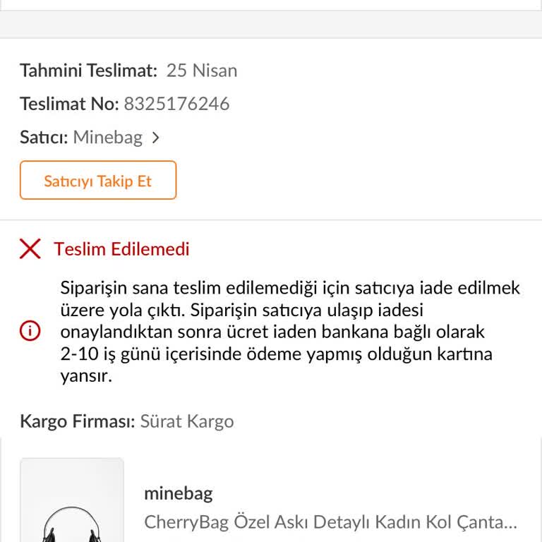 Topçam Sürat Kargo'nun Müşterinin Bilgisi Haricinde İade Yapması