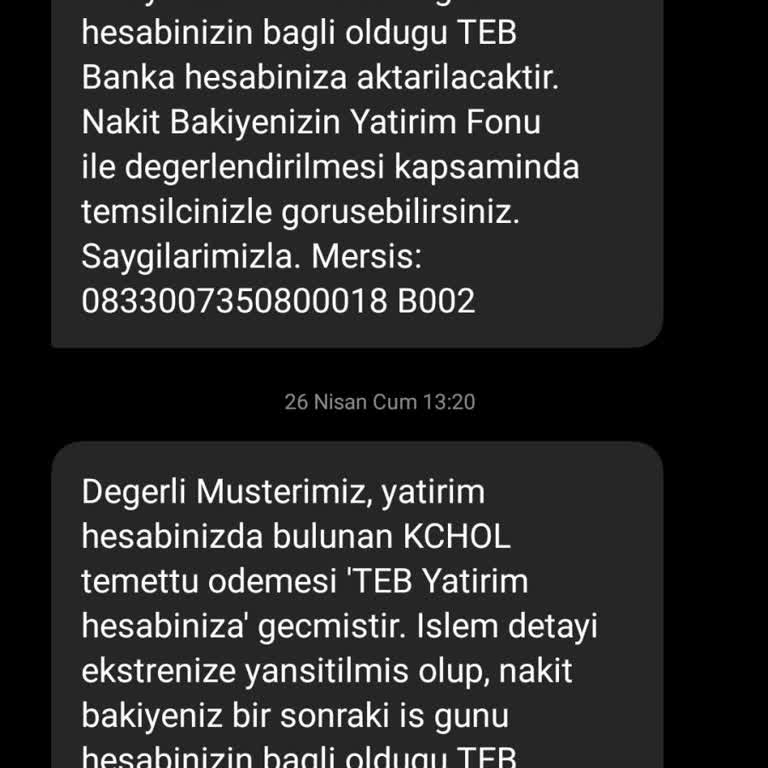 TEB Temettü Ödemesi Nereye Yapılıyor Bulamıyorum