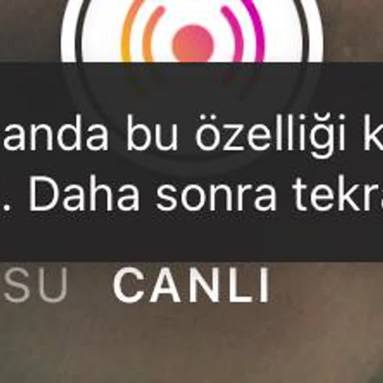Instagram'da Yayın Sorunu