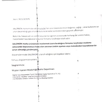 Salomon Ayakkabıda İlk Ayda Meydana Gelen Deformasyon