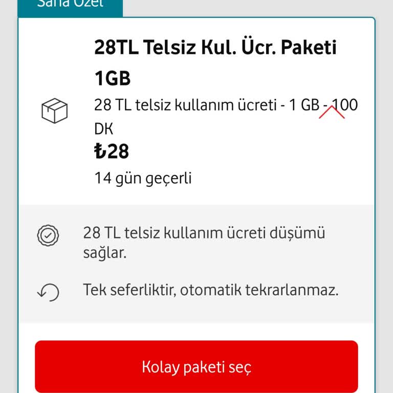 Vodafone Tku Paket Vergi Düşmedi