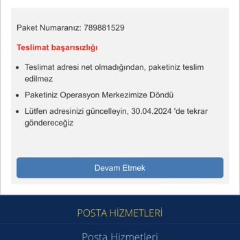 PTT Kargo Tekrar Dağıtım Bedeli İsteniyor, Ödeme Kabul Edilmiyor