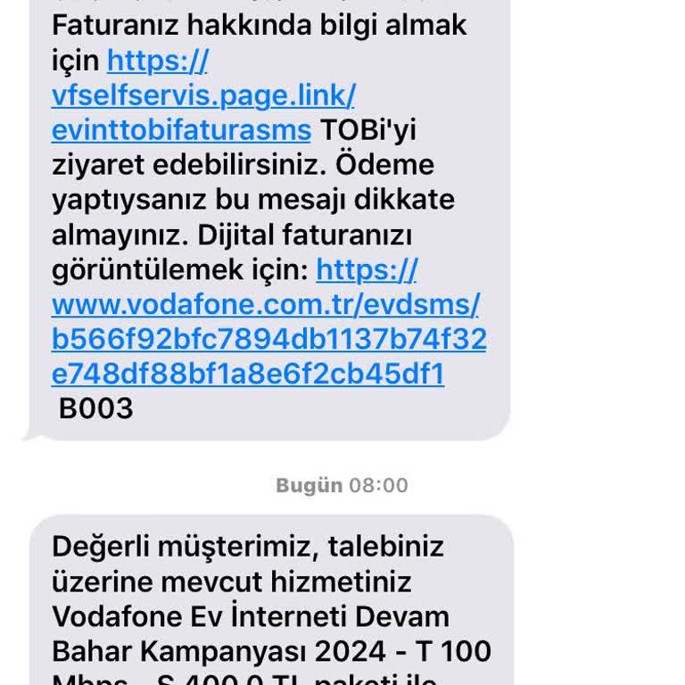Vodafone Net Taahhüt Yenileme Problemi