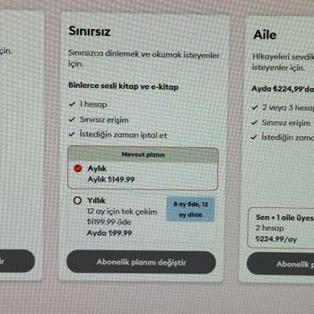 Storytel Fazla Tahsil Edilen Ücretin İadesini İstiyorum