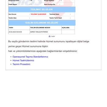 Aras Kargo Eksik Adres Diye Belirtip Teslim Etmiyor