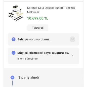 Hepsiburada Teslim Edilemeyen Karcher SC 3 Deluxe Buharlı Makine
