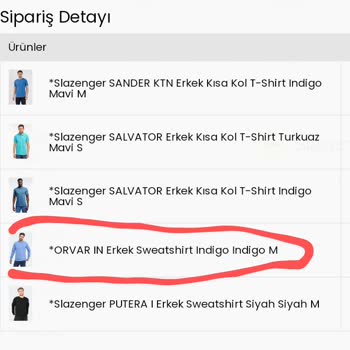 Slazenger Yanlış Ürün Gönderimi