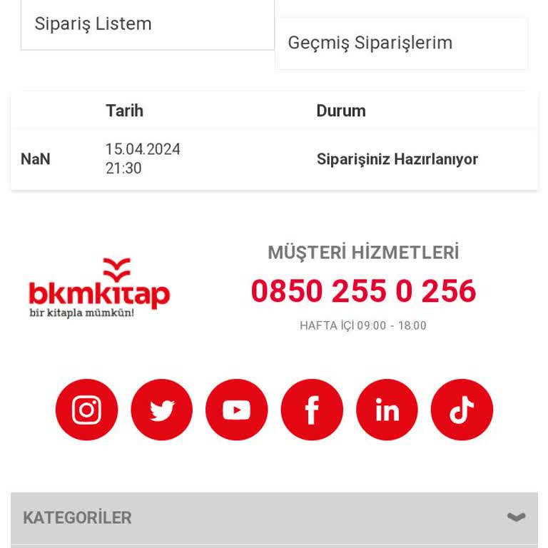 Bkmkitap Kargo Verilmemesi Sorunu