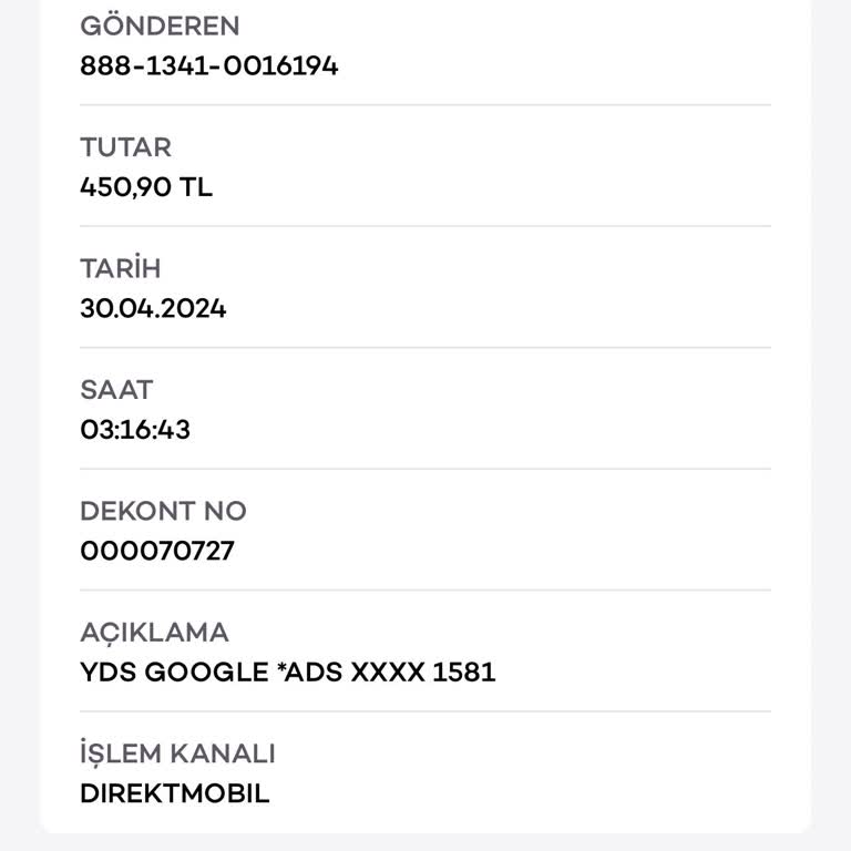 Google Play YDS Google İzinsiz Para Çekimi