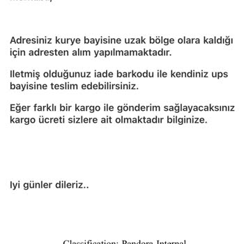 Pandora Mücevher Pandora İadesi Evden Alınmıyor