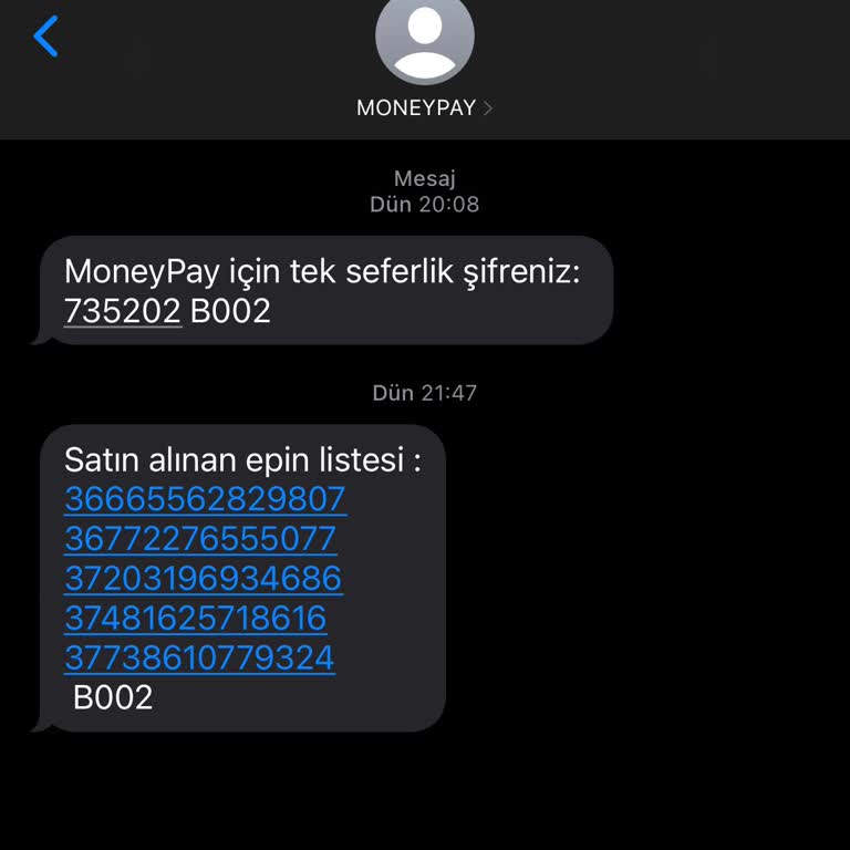 MoneyPay Yanlış Kod Göndererek Para Çekimi Yapmıştır.