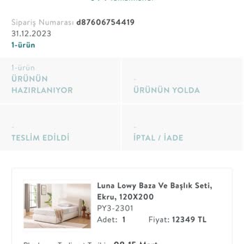 Vivense Ürün Ve Para İadesi