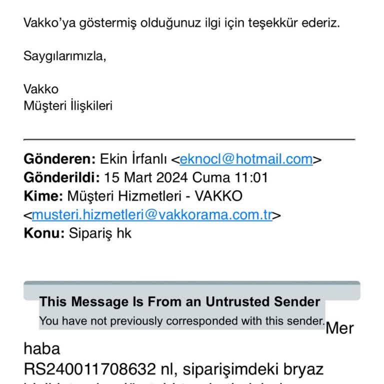 Vakkorama Müşteri Memnuniyetsizliği, Kargoda Eksik Ürün