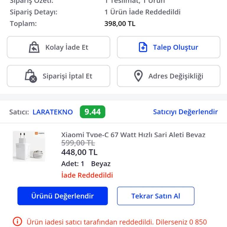 Pazarama Ürün İadesindeki Sorun