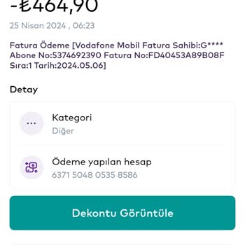 Momento Param Kart Ödediğim Fatura Ödenmemiş Gözüküyor