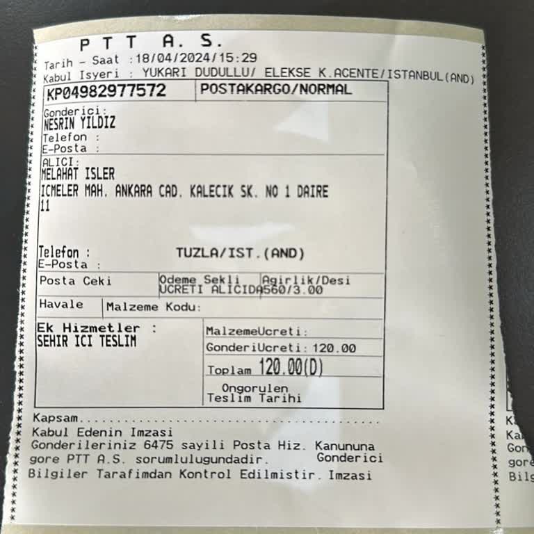 PTT Kargo Pişmanlığı Teslimat Yapmıyor